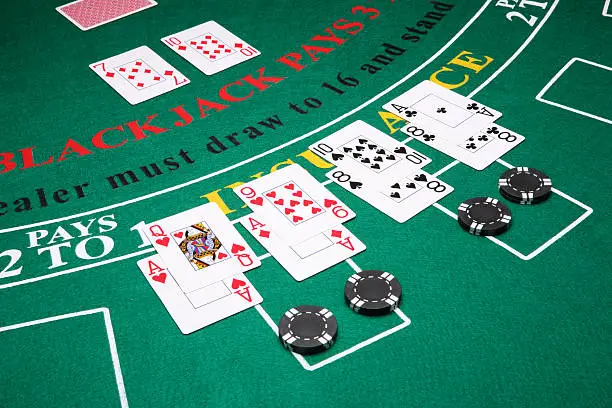 Two winning double down blackjack hands