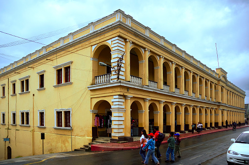 Coban, alta Verapaz / Guatemala, July 15, 2006. Departmental Government Palace of Coban, Alta Verapaz, Guatemala. Its construction began on July 19, 1881.