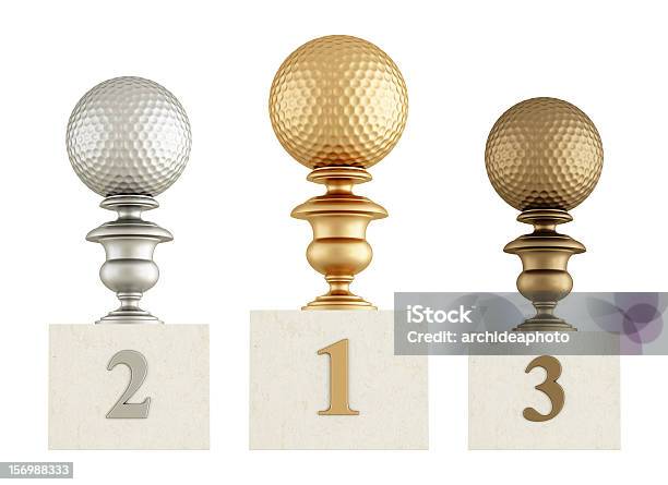 Golf Im Podium Stockfoto und mehr Bilder von Golf - Golf, Silber, Bronze