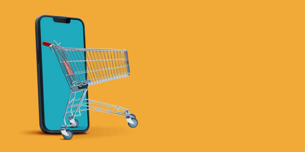 istock Online shopping and delivery banner 1569886826