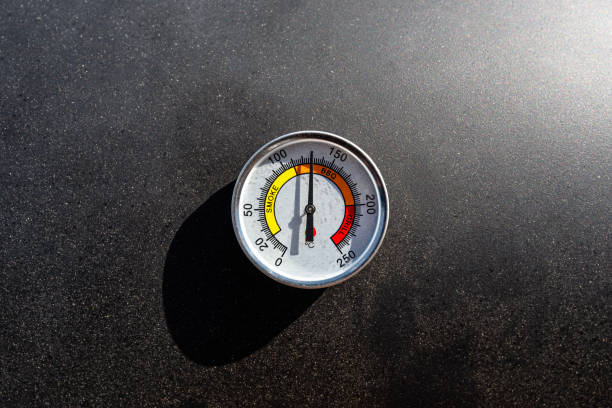 thermometer on the garden grill