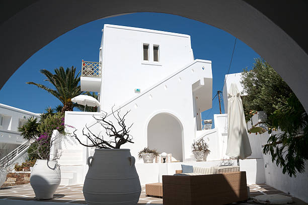 istock White greek holiday house - Cyclades 156990760