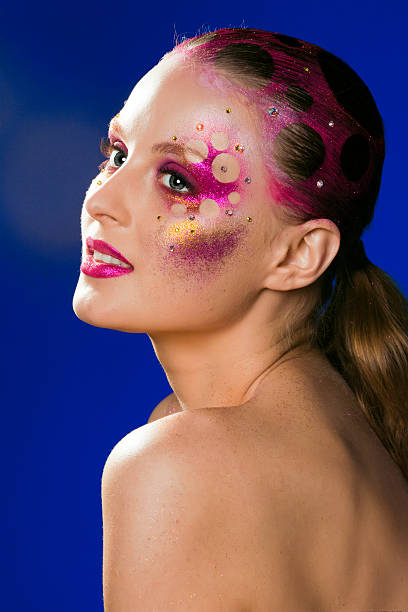 Portrait of a girl with art visage