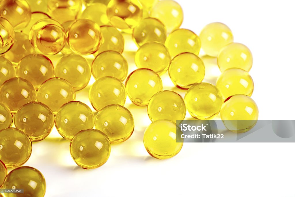 Cápsula de gel de vitaminas e minerais - Foto de stock de Amarelo royalty-free