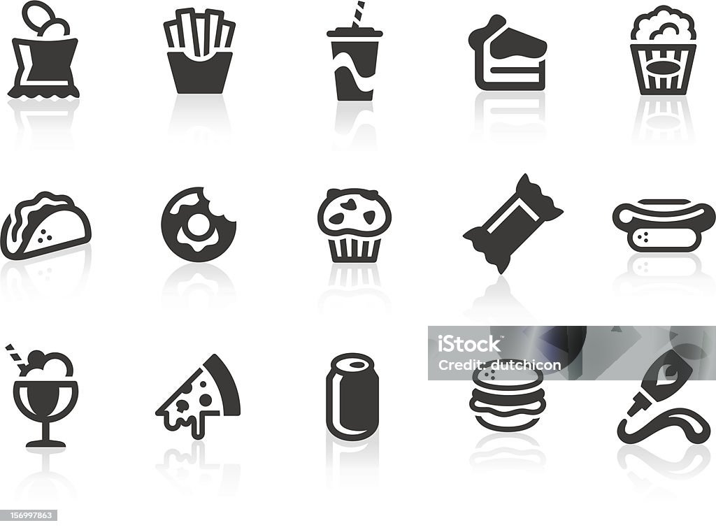 Junk Food icons Junk food related vector icons for your design or application.  Icon Symbol stock vector