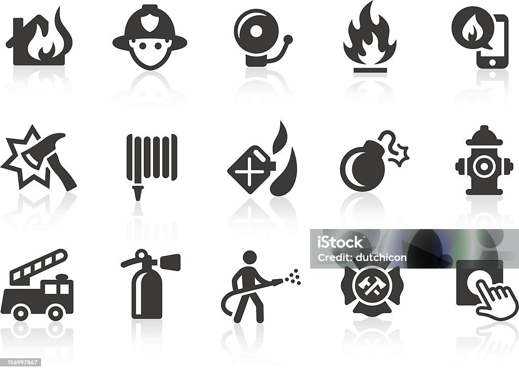 Fire Department icons - Royalty-free Pictogram vectorkunst