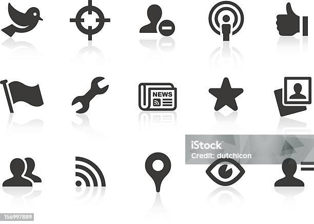Icônes De Réseaux Sociaux Vecteurs libres de droits et plus d'images vectorielles de Icône - Icône, Oeil, Média