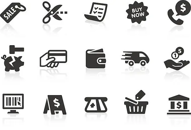 Vector illustration of Shopping icons 2