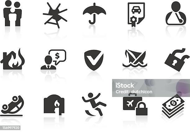 Illustrated Set Of 15 Insurancerelated Icons Stock Illustration - Download Image Now - Icon Symbol, Insurance, Insurance Agent