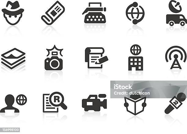 News Reporter Icons For Design And Application Stock Illustration - Download Image Now - Icon Symbol, Newspaper, Journalist
