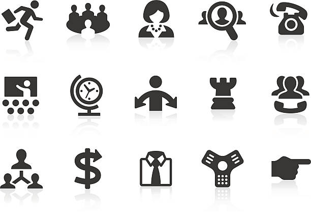 illustrazioni stock, clip art, cartoni animati e icone di tendenza di icone di gestione - ceo business finance making money