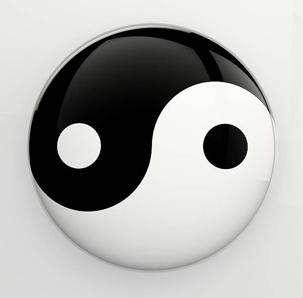 istock 3-D vector of glossy Yin Yang symbol 156998560