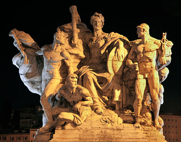 istock Rome - Sculpture from Vittorio Emanuele bridg 156999720