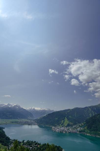istock Vertical shot of a river between forested mountains in Kaprun, Austria 1570007453