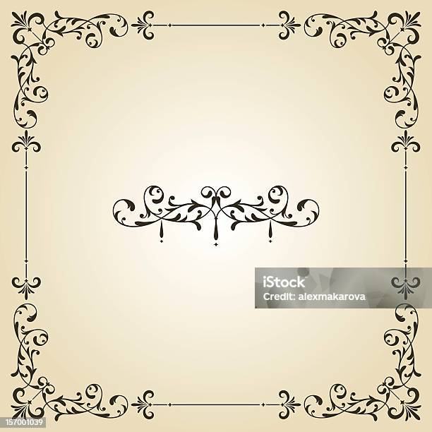 Vector Vintage Frame And Label Stock Illustration - Download Image Now - Abstract, Backgrounds, Beige