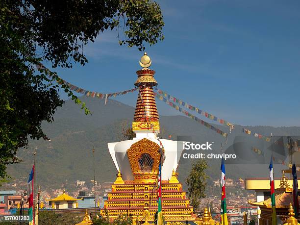 Swayambhunath Tempio Di Kathmandu - Fotografie stock e altre immagini di Ambientazione esterna - Ambientazione esterna, Architettura, Asia