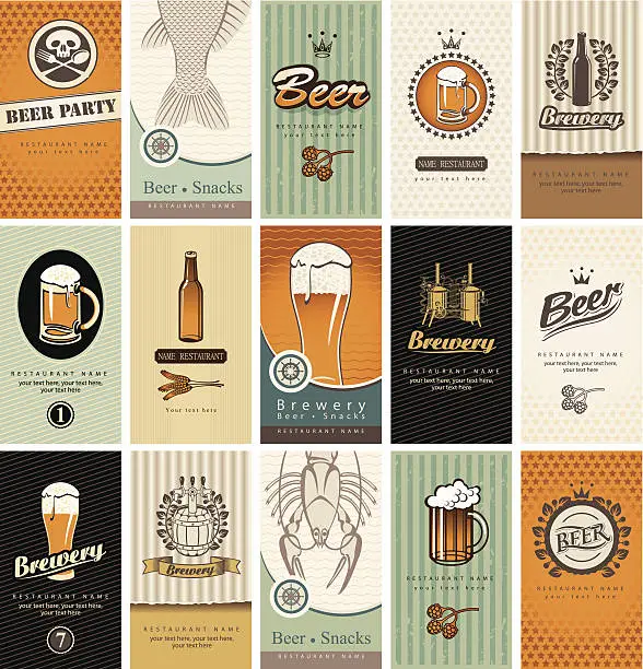 Vector illustration of topic of beer