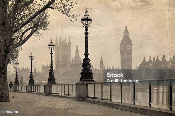 Vintage Vista De Londres Foto de stock y más banco de imágenes de Londres - Inglaterra - Londres - Inglaterra, Viejo, Anticuado