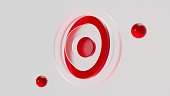 Red target bullseye goal
