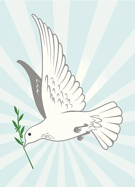 Vector illustration of Peace & Love Dove