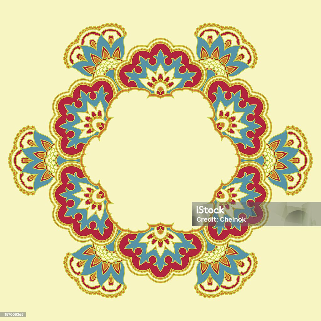 Vector round ornament. Vector illustration with vintage pattern for print, embroidery. Abstract stock vector