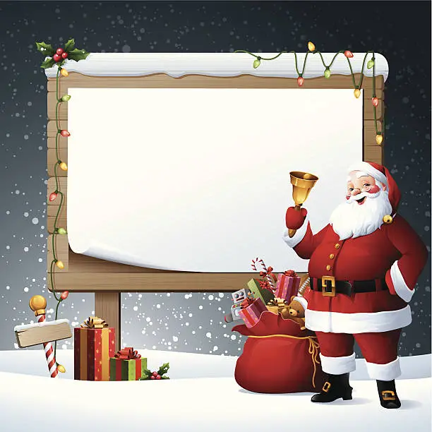 Vector illustration of Santa - Billboard