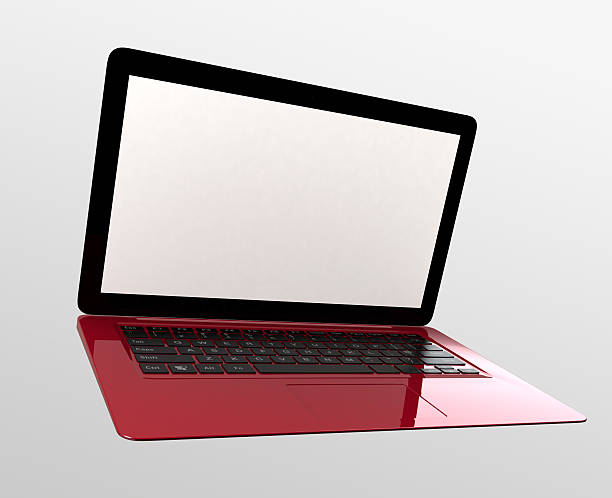 istock burgundy color stylish laptop 157009089