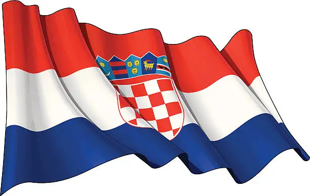 Vector illustration of Flag of Croatia