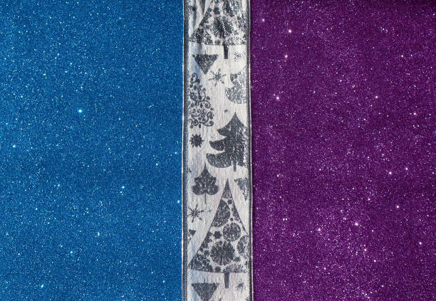 istock Christmas background. Glitter background with ribbon. 1570118308