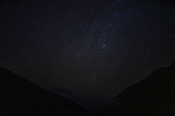 Free Stock Photo of Starry Night Sky Above Mountain | Download Free ...