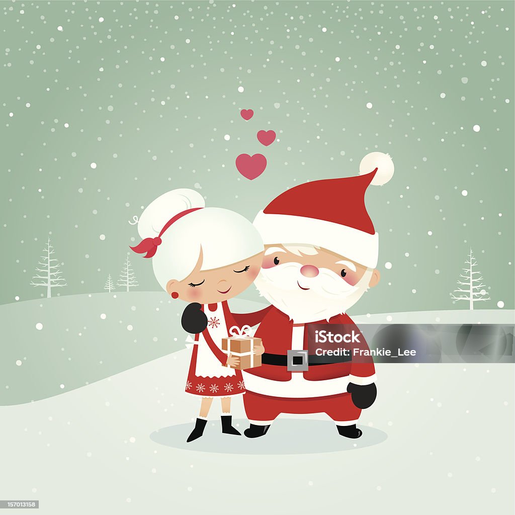 Mr & Mrs Claus EPS 10 File, some transparencies used. All elements are grouped and layered for easy editing. Mrs Claus stock vector