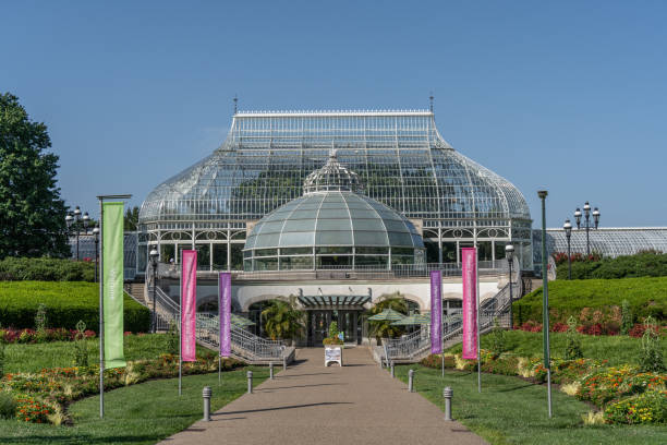 Pittsburgh, Pennsylvania -July 23, 2023: Phipps Conservatory and Botanical Gardens located in Schenley Park in Pittsburgh and is listed on the National Register of Historic Places
