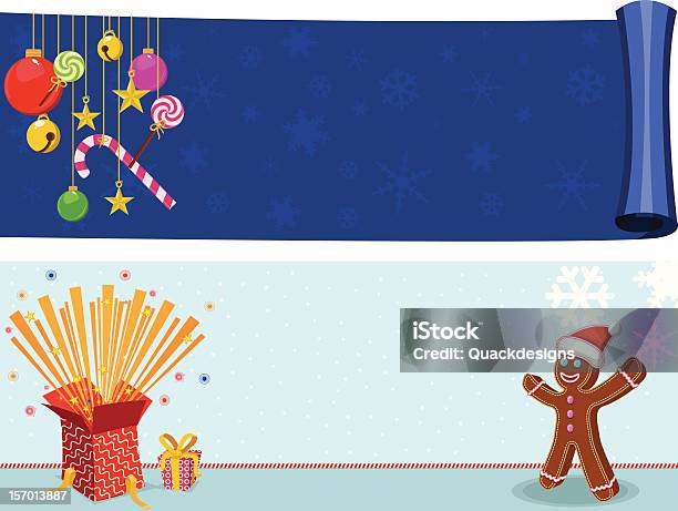 Ilustración de Christmas Banner Diseño y más Vectores Libres de Derechos de Caja de regalo - Caja de regalo, Cartel, Cinta