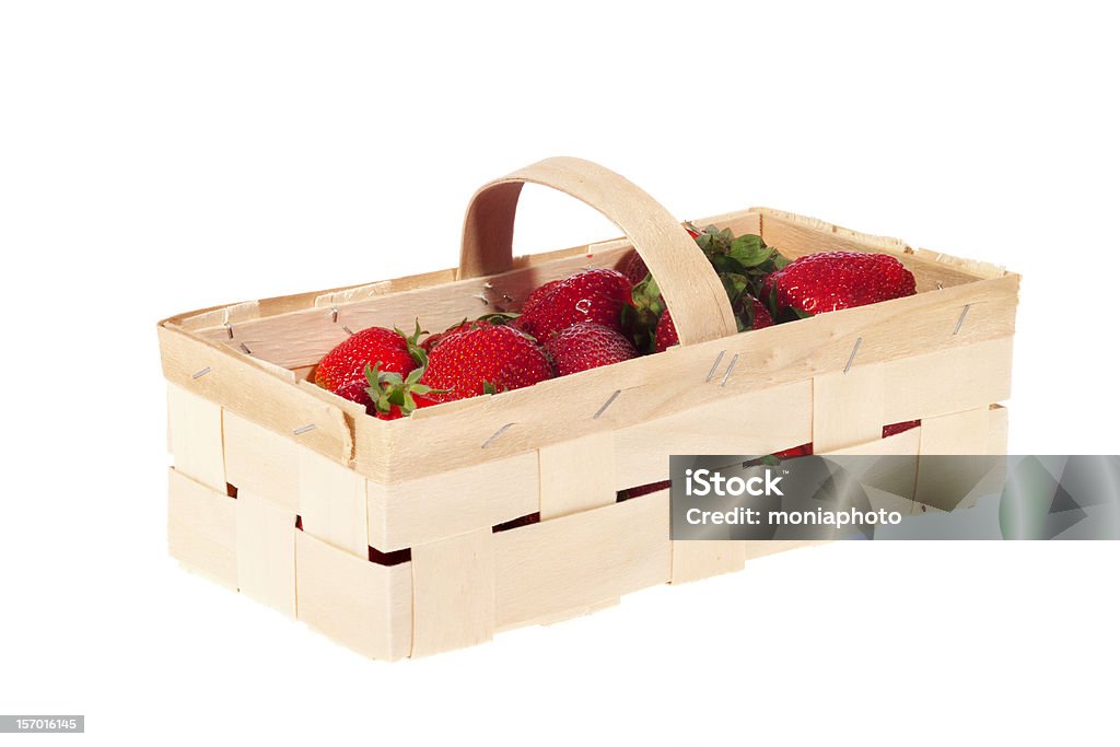 Erdbeeren in Korb - Lizenzfrei Erdbeere Stock-Foto