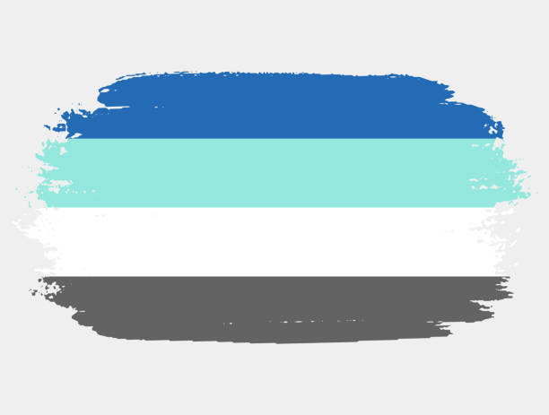 istock Fraysexual Pride Flag painted with brush on white background. LGBT rights concept. Modern pride parades poster. Vector illustration 1570171909
