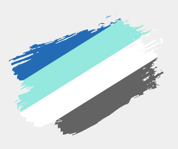 istock Fraysexual Pride Flag painted with brush on white background. LGBT rights concept. Modern pride parades poster. Vector illustration 1570176194