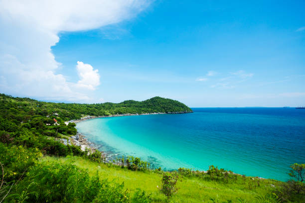 istock High angle panorama view of Hat Tham Phang beach on island Ko Sichang 1570192123
