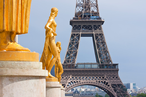 View from the Trocadero to the Eiffel Tower