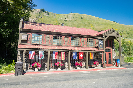 A commercial location known as Inn on the Creek (Flat Creek) on North Millward Street at Jackson (Jackson Hole) in Teton County, Wyoming