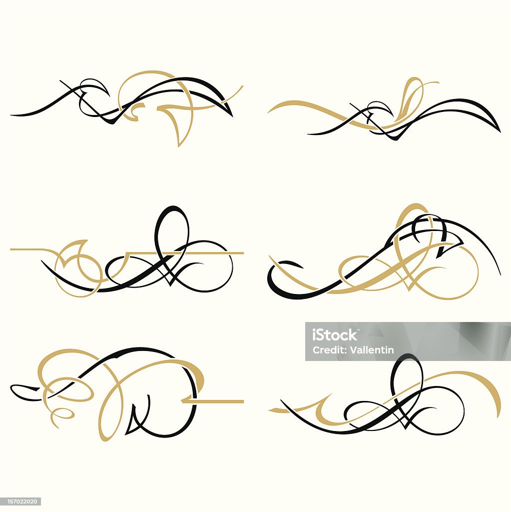 Dos elementos de diseño de Color serie - arte vectorial de Arabesco - Diseño libre de derechos