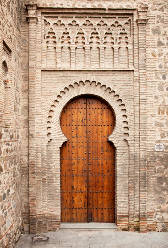 Architectural detail from old stone house in small town Foca, Izmir, Aegean Turkey