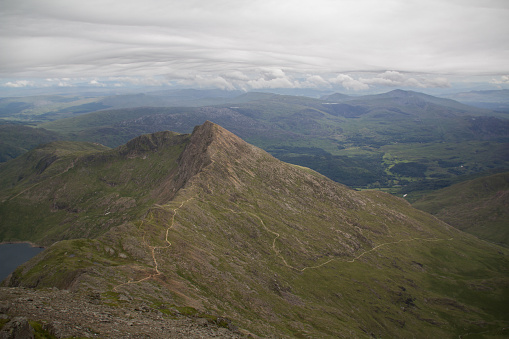 Views from Snowdon (yr Wyddfa), Eryri (Snowdonia National Park), Wales, UK