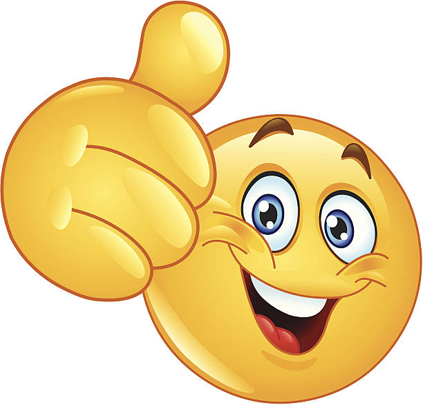 Thumb up emoticon Emoticon showing thumb up thumbs up stock illustrations