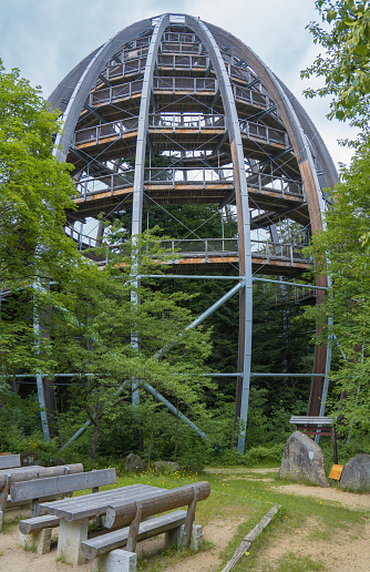 architectural metal work in forest in baviera