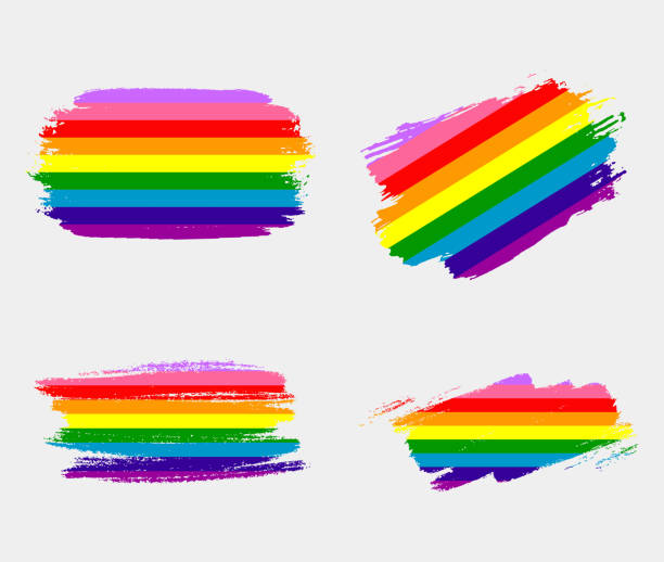 istock Gilbert Baker Rainbow Pride Flag painted with brush on white background. LGBT rights concept. Modern pride parades poster. Vector illustration 1570319955