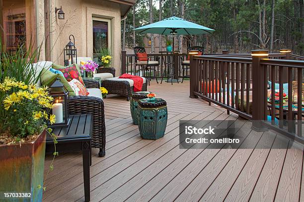 Beautiful Deck Stock Photo - Download Image Now - Deck, Composite Image, Wood - Material