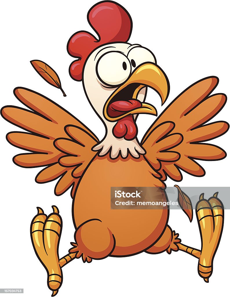 Scared Chicken Stock Illustration - Download Image Now - Chicken - Bird,  Fear, Cartoon - iStock