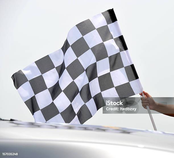 Photo libre de droit de Drapeau À Damier Racing banque d'images et plus d'images libres de droit de Stock Car - Stock Car, Drapeau à damiers, Faire la course