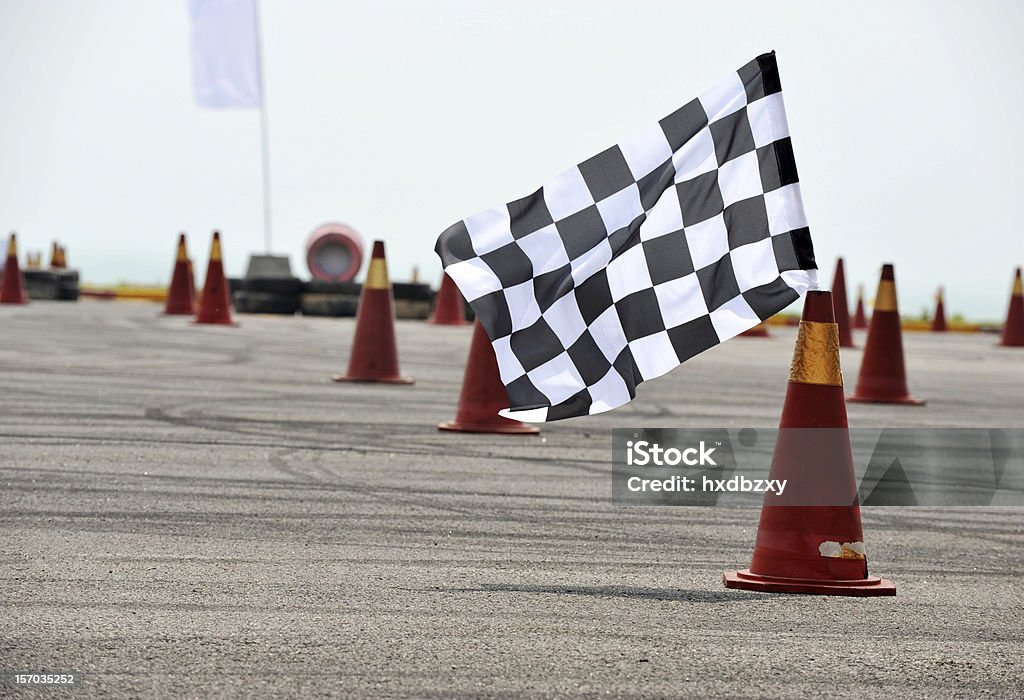 Karierte racing flag - Lizenzfrei Ziellinie Stock-Foto