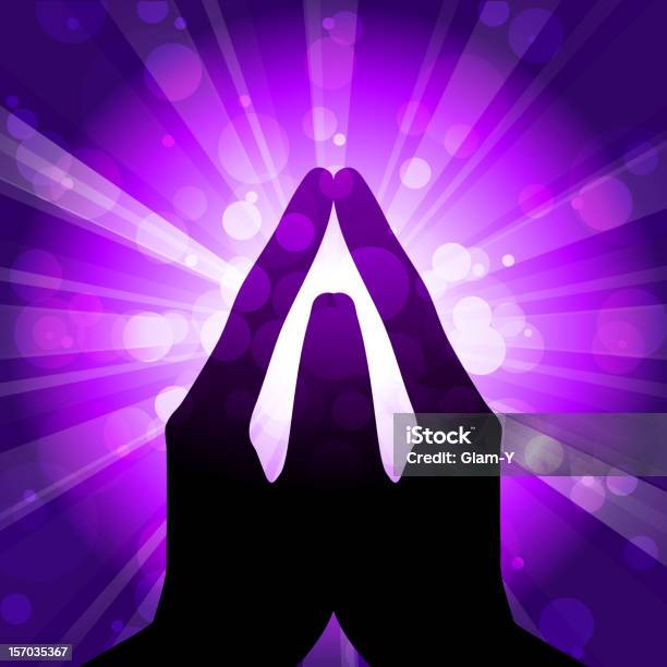 Prayer Stock Illustration - Download Image Now - Spirituality, Purple, Aura